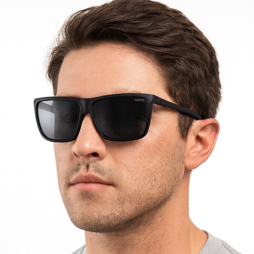 Smith Black Wrap Sunglasses Missing One Lens - image 1